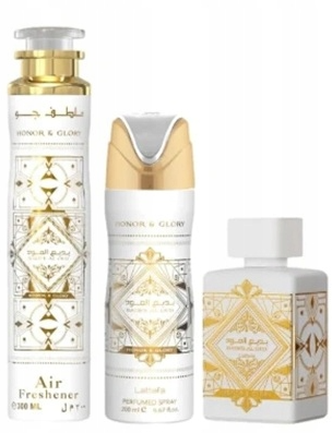 Lattafa Lattafa Badee Al Oud Honor and GIory - EDP 100 ml + Perfumed Spray 200 ml +Room Freshener