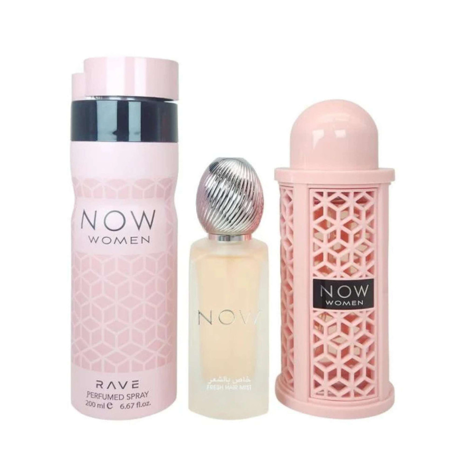 Lattafa Lattafa Rave Now Women dárková sada - EDP 100 ml + Hair Mist 50 ml + Perfumed Spray 200 ml