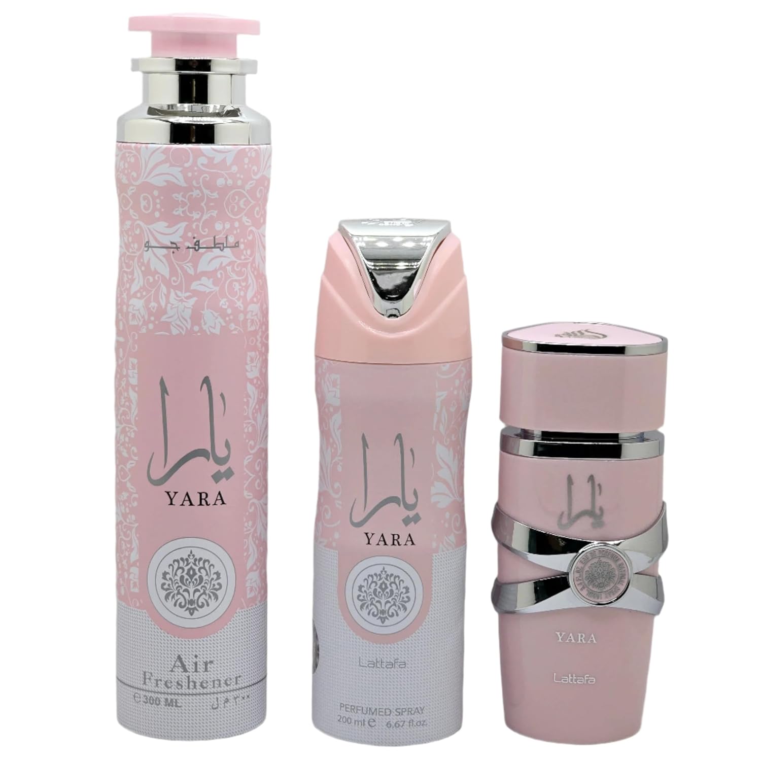 Lattafa Lattafa Yara gift set - EDP 100 ml + Perfumed Spray 200 ml + Room Freshener 300 ml